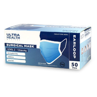 Ultra Health Surgical Disposable Face Mask 50Box - Latex Free